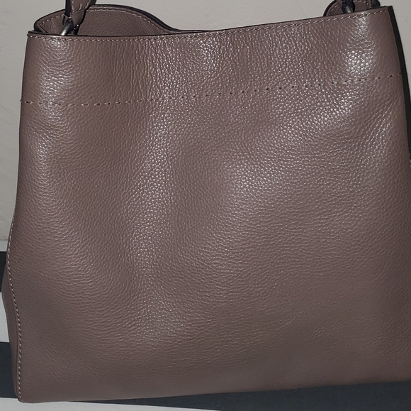 Tory Burch Taupe McGraw Hobo - Picture 3 of 9